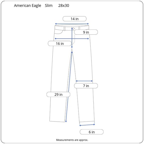 American Eagle Mens AirFlex + Slim Fit Jean Stretch Denim Med Wash 28x30 - Picture 3 of 13